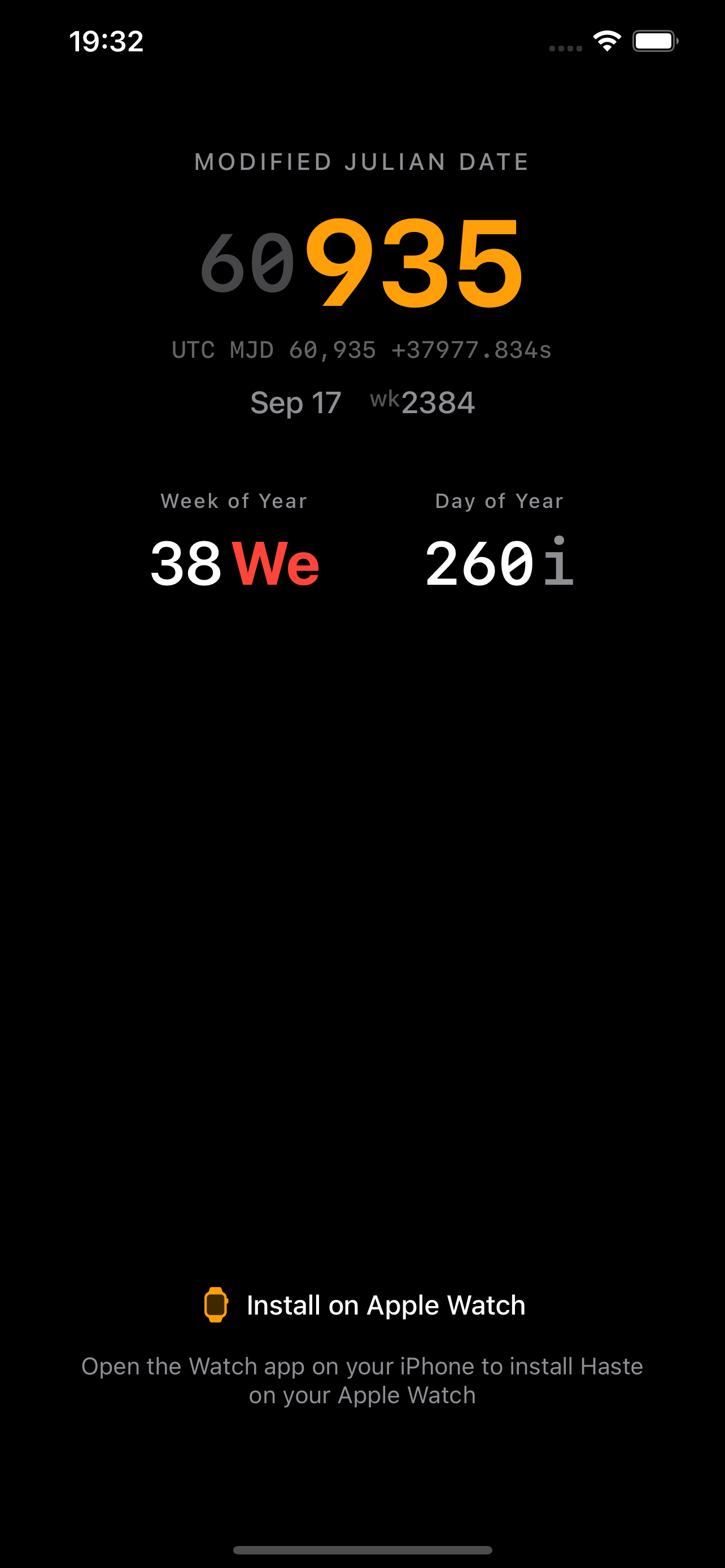 Haste Clock on iPhone